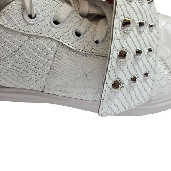 NWT/NWOB Michael Michael Kors Leather Grove Studded Platform Sneakers Size 9 - Picture 7 of 12